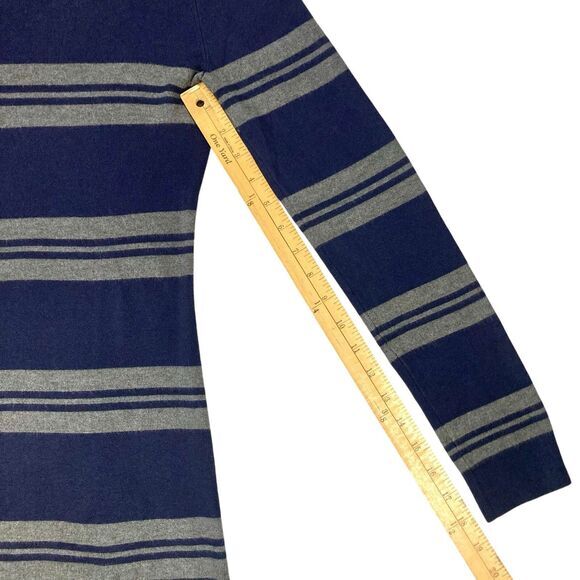 Premise Sweater Dress Women S Navy Blue Striped Stretchy Knit Bodycon Winterwear - Picture 13 of 16